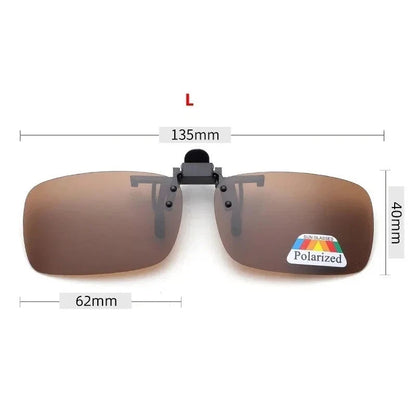 4 Color Grey Lenses Polarized Sunglasses Clip on Flip up UV 380 Driving Fishing
