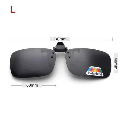 4 Color Grey Lenses Polarized Sunglasses Clip on Flip up UV 380 Driving Fishing