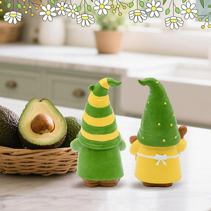 Avocado Gnome Set of 2, Summer Decorations for Home Kitchen Office