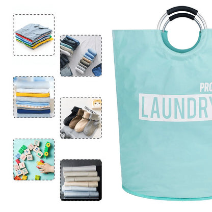Super Large 150L Laundry Hamper Pro, Waterproof Laundry Basket, Clothes Hamper Stands up Well, Laundry Bag with Padded Handles, Collapsible Laundry Basket Easy Storage (Light Blue)