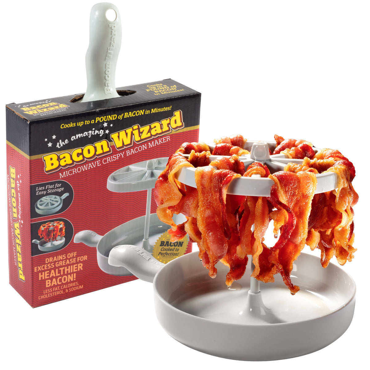 Microwave Crispy Bacon Maker - Crispier, Healthier, and Quicker Every Time!