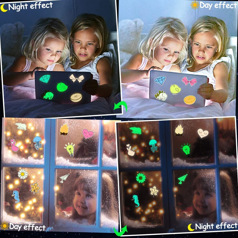 Glow in the Dark Stickers for Wall Stickers for Kids, Glow in Dark Stickers for Decor Kids Bedroom, Stocking Stuffers, 30PCS