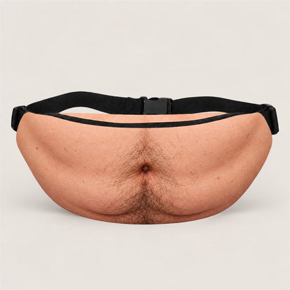 Novelty Belly Fanny Pack, Funny Waist Bag with Adjustable Strap, Gag Gift for Parties,H#22