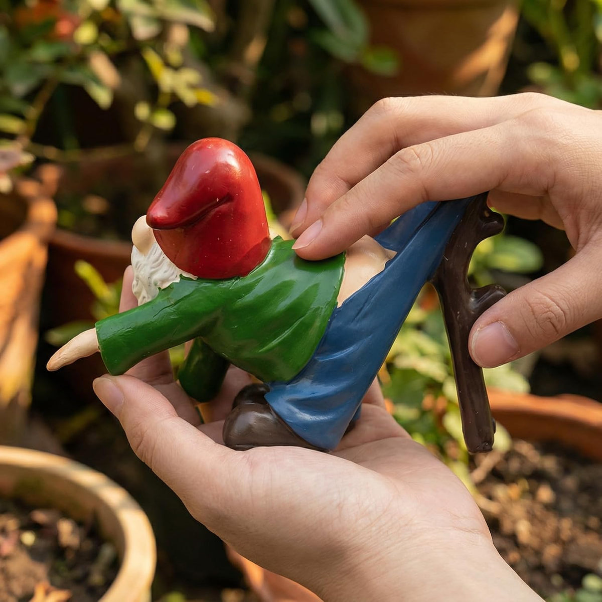 Gnome Statue Gnome Figurine Plant Pot Hugger