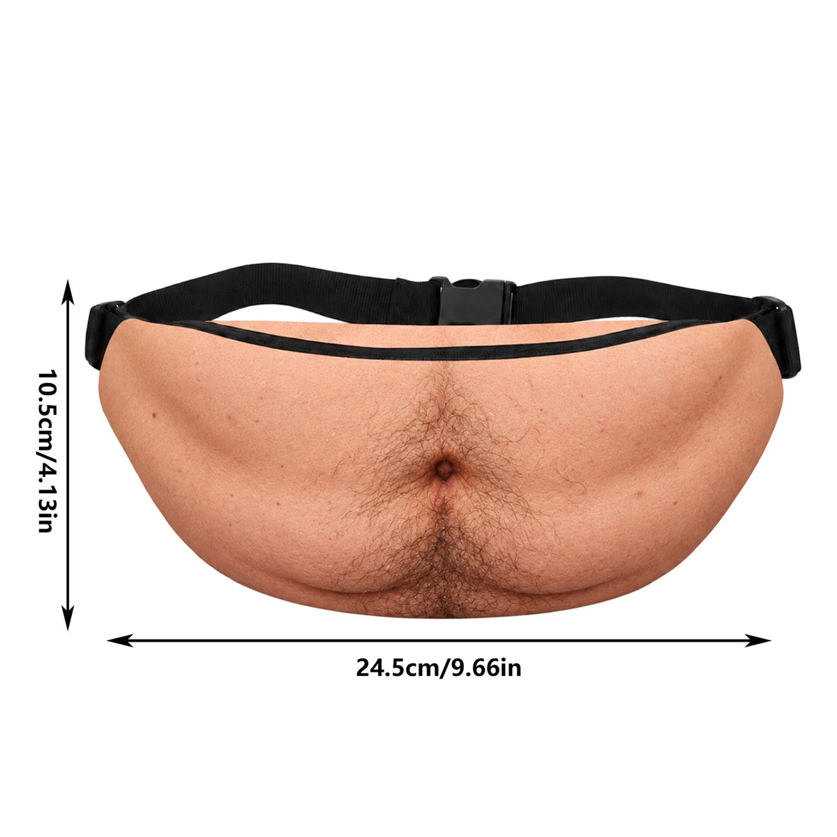 Novelty Belly Fanny Pack, Funny Waist Bag with Adjustable Strap, Gag Gift for Parties,H#22