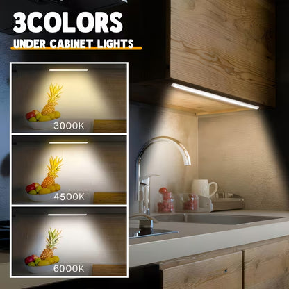 3Pack LED Motion Sensor Cabinet Lights USB Rechargeable Dimmable under Counter