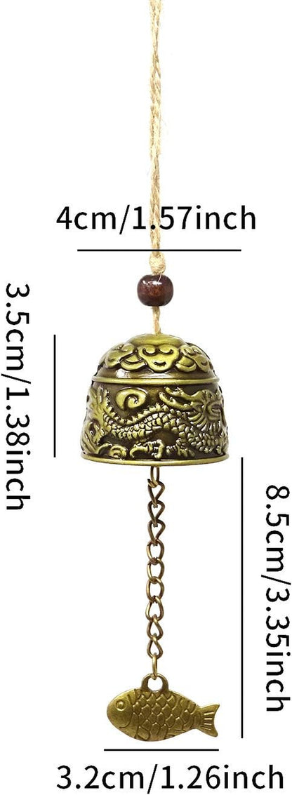 2PCS Vintage Wind Chimes Good Luck Wind Chimes Bells (Dragon)