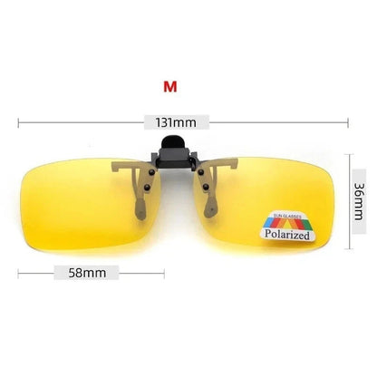 4 Color Grey Lenses Polarized Sunglasses Clip on Flip up UV 380 Driving Fishing