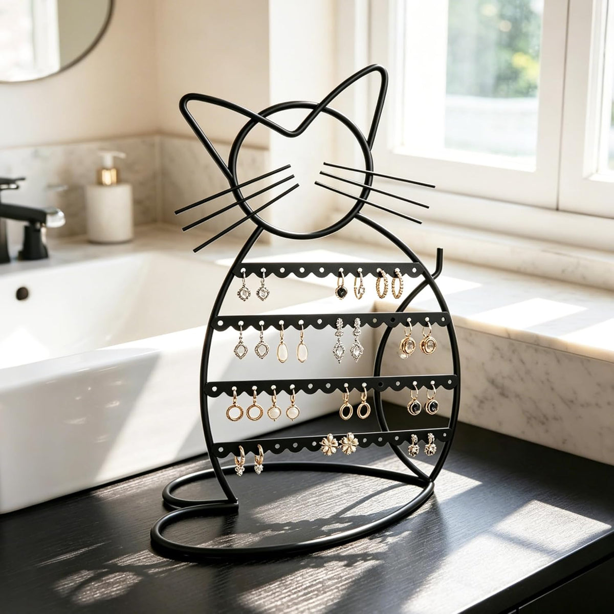 Jewelry Organizer Stand, Earring Storage for Girls