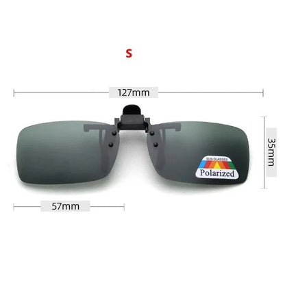 4 Color Grey Lenses Polarized Sunglasses Clip on Flip up UV 380 Driving Fishing