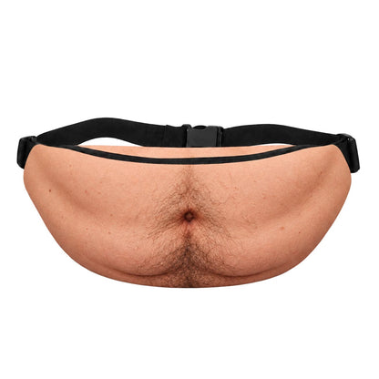 Novelty Belly Fanny Pack, Funny Waist Bag with Adjustable Strap, Gag Gift for Parties,H#22