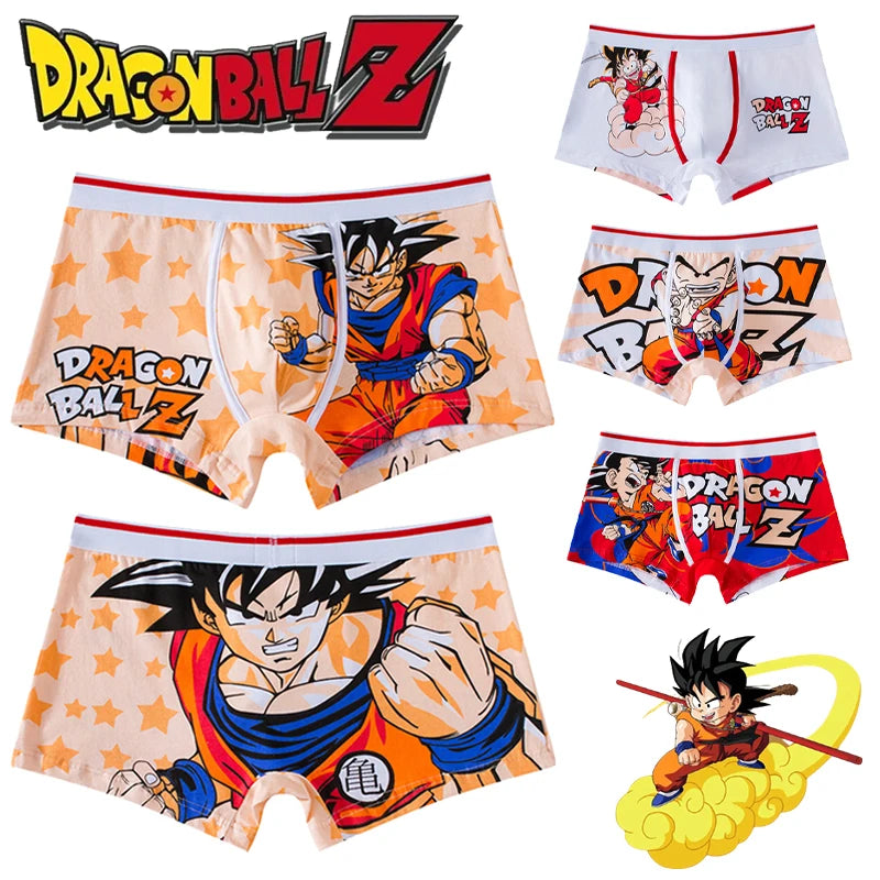 Dragon Ball Men'S Panties Anime Cartoon Cotton Boxer Underwear Boxers Fashion Knitting Flexibility Breathable Pouch Underpants