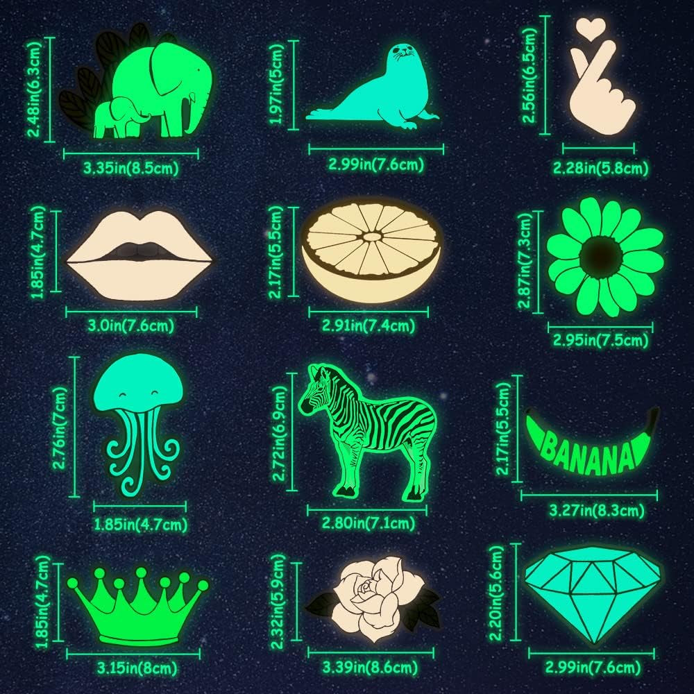 Glow in the Dark Stickers for Wall Stickers for Kids, Glow in Dark Stickers for Decor Kids Bedroom, Stocking Stuffers, 30PCS