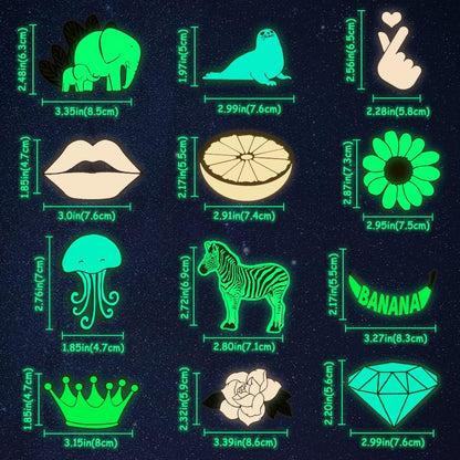 Glow in the Dark Stickers for Wall Stickers for Kids, Glow in Dark Stickers for Decor Kids Bedroom, Stocking Stuffers, 30PCS