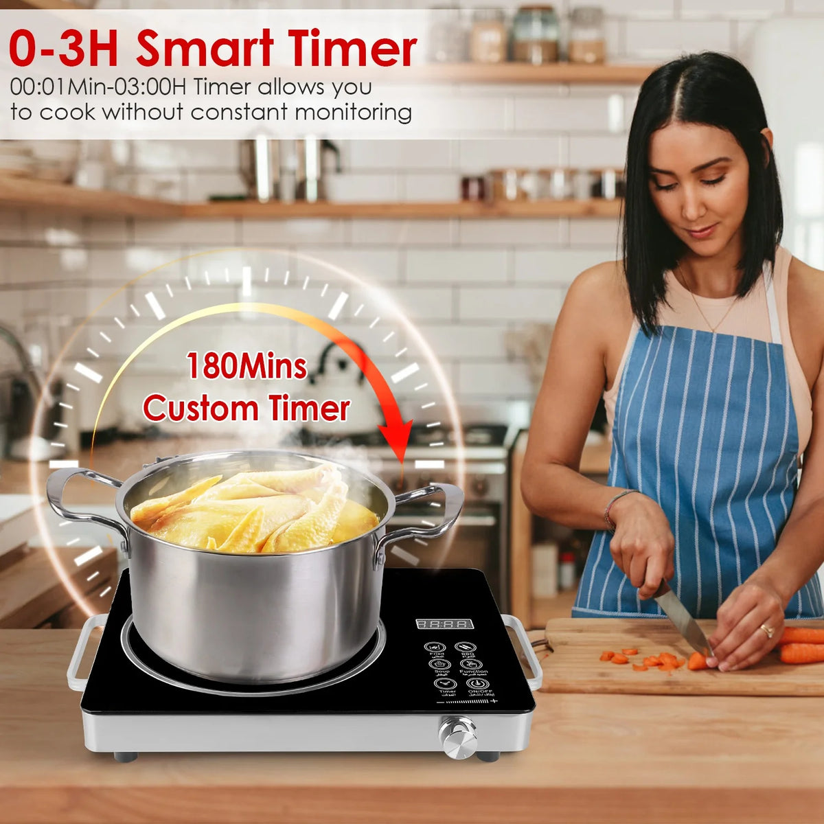 1Pc Electric Ceramic Stove Electric Cooktop Hot Plate Infrared Countertop Burner Sing Double Burner Options