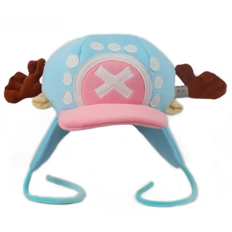 Anime Tony Tony Chopper Plush Cotton Hat Cosplay Warm Hat Cartoon Cap Gift Cute Girls Accessories Prop Outdoor