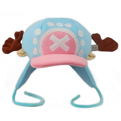 Anime Tony Tony Chopper Plush Cotton Hat Cosplay Warm Hat Cartoon Cap Gift Cute Girls Accessories Prop Outdoor