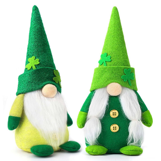 2Pcs St Patricks Day Decorations Gnome Plush, Green Saint Paddy'S Day Elf St. Patricks Day Decor Gift Green (St.Patrick'S Day)